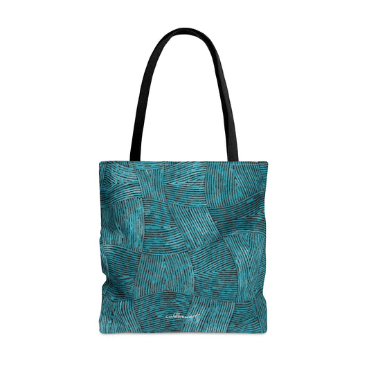 Weaves in Blue Tote Bag Printify